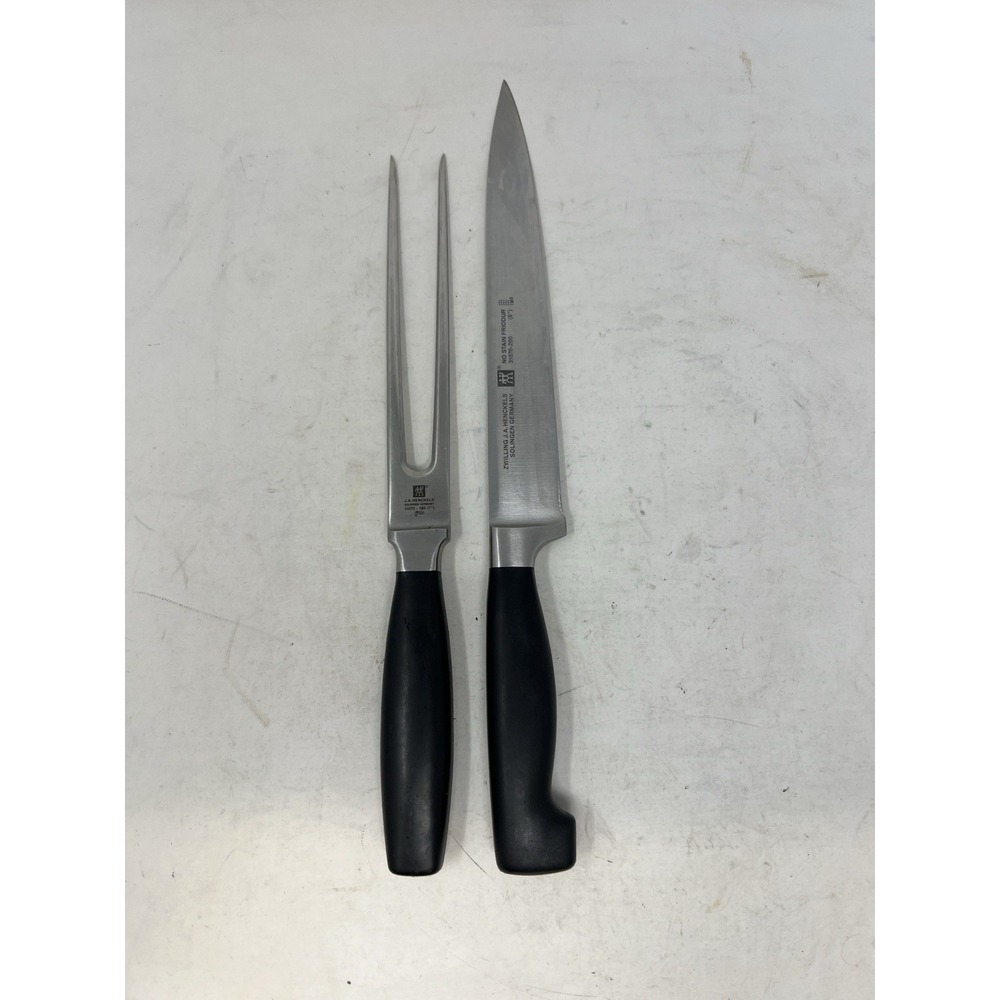 ZWILLING J.A. HENCKELS Chefs Knife & Fork Set 8" Stainless Steel